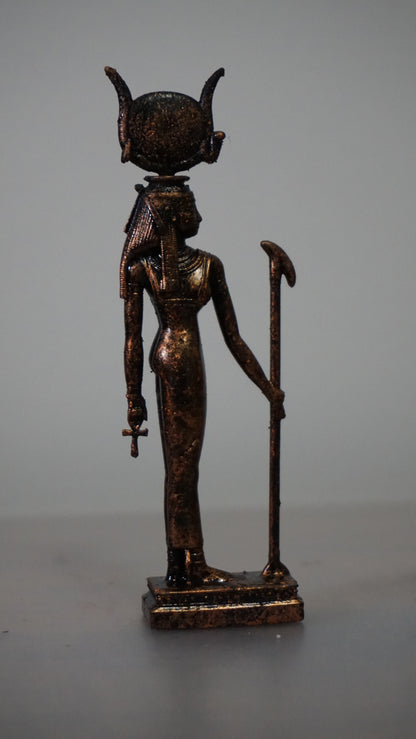 Hathor Statue, Egyptian Goddess of Love & Joy, Ancient Deity Sculpture