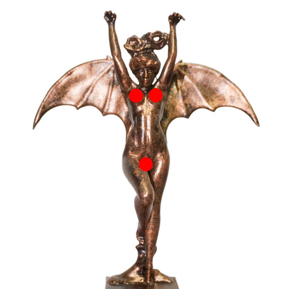 Vampire Woman Statue: Winged Gothic Art Decor, Dark Fantasy Figurine