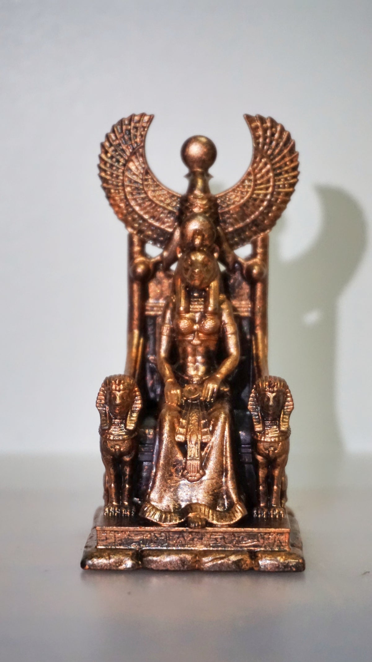 Bastet Cat Statue, Ancient Egyptian Goddess of Cats, Handmade Resin Sculpture