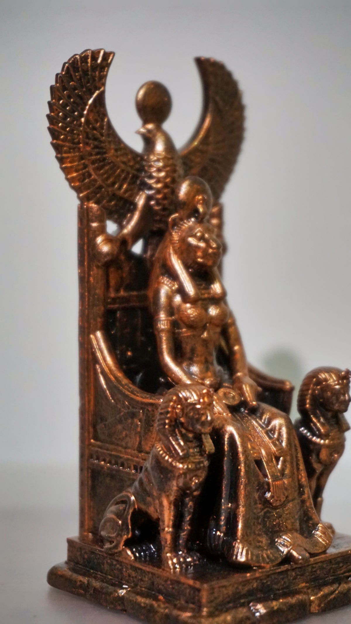 Bastet Cat Statue, Ancient Egyptian Goddess of Cats, Handmade Resin Sculpture