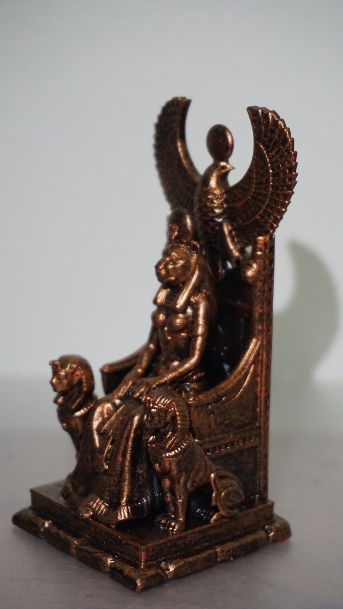 Bastet Cat Statue, Ancient Egyptian Goddess of Cats, Handmade Resin Sculpture