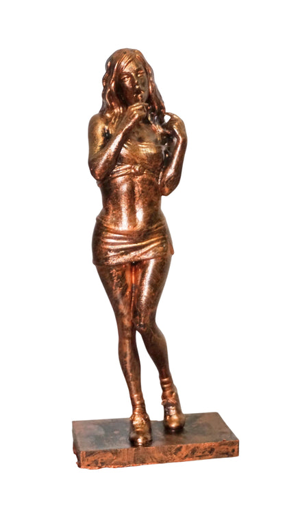 Female Gamer Figurine, Urban Cover Girl Statue, Multiple Sizes & Colors