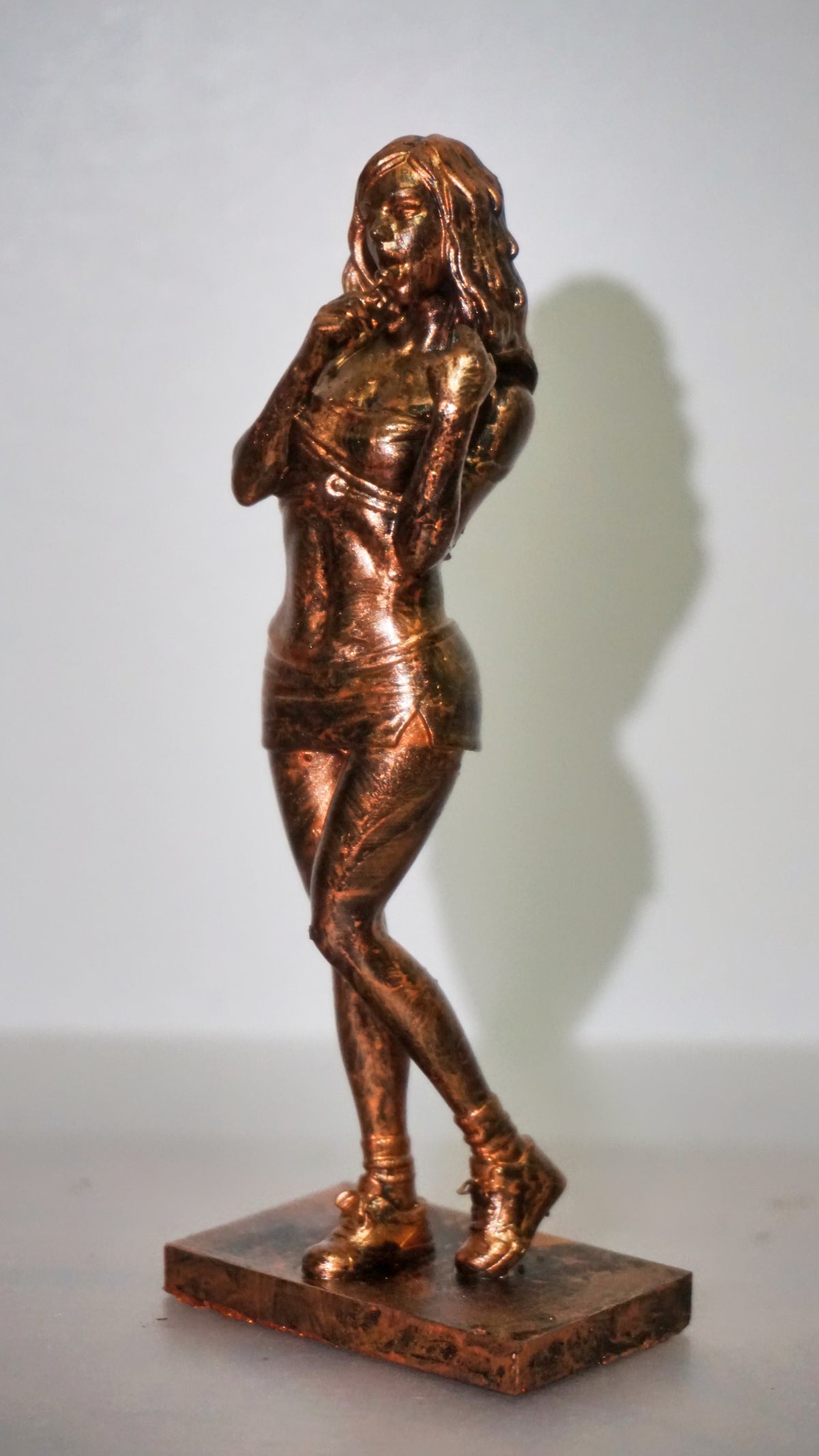 Female Gamer Figurine, Urban Cover Girl Statue, Multiple Sizes & Colors