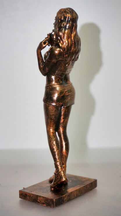 Female Gamer Figurine, Urban Cover Girl Statue, Multiple Sizes & Colors