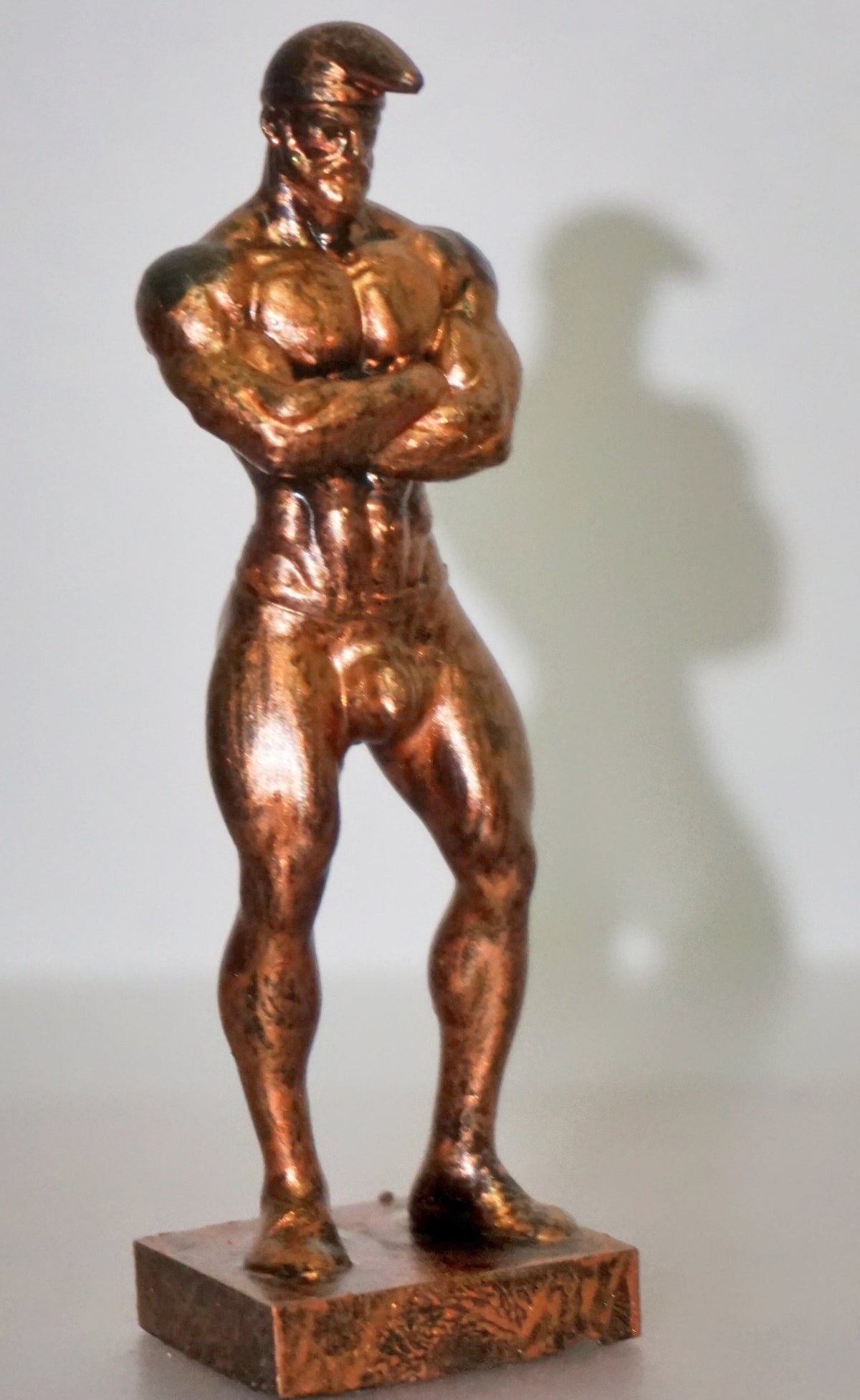 Muscular Male Sculpture, Papa Smurf Inspired Tom of Finland Style Figurine