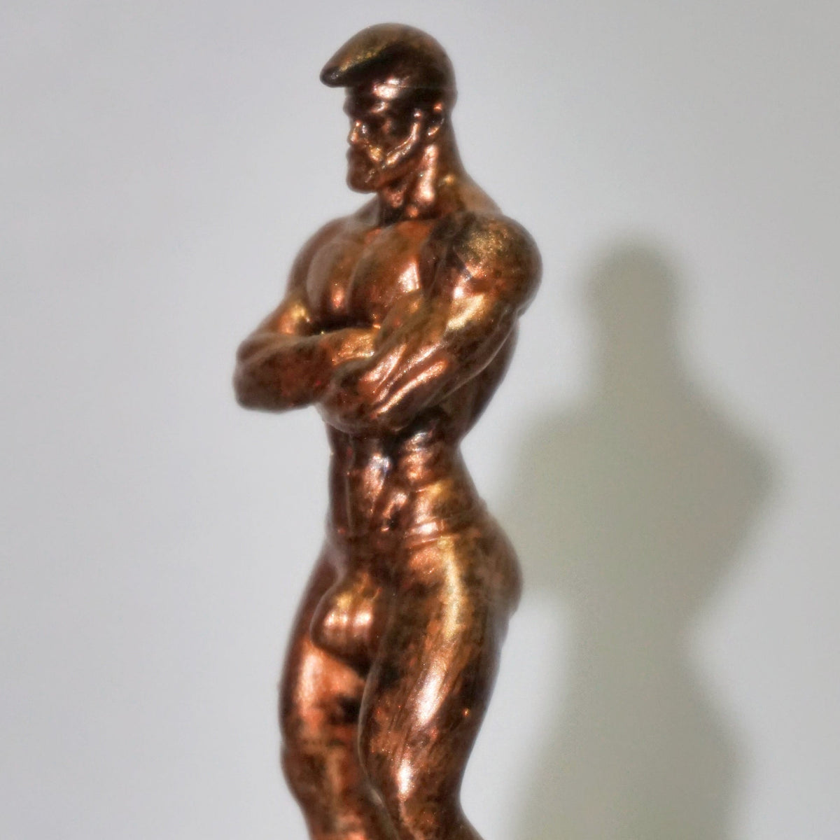 Muscular Male Sculpture, Papa Smurf Inspired Tom of Finland Style Figurine