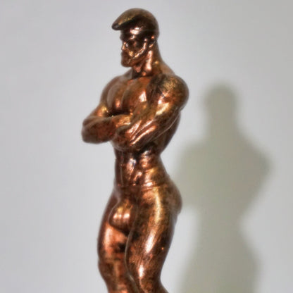 Muscular Male Sculpture, Papa Smurf Inspired Tom of Finland Style Figurine