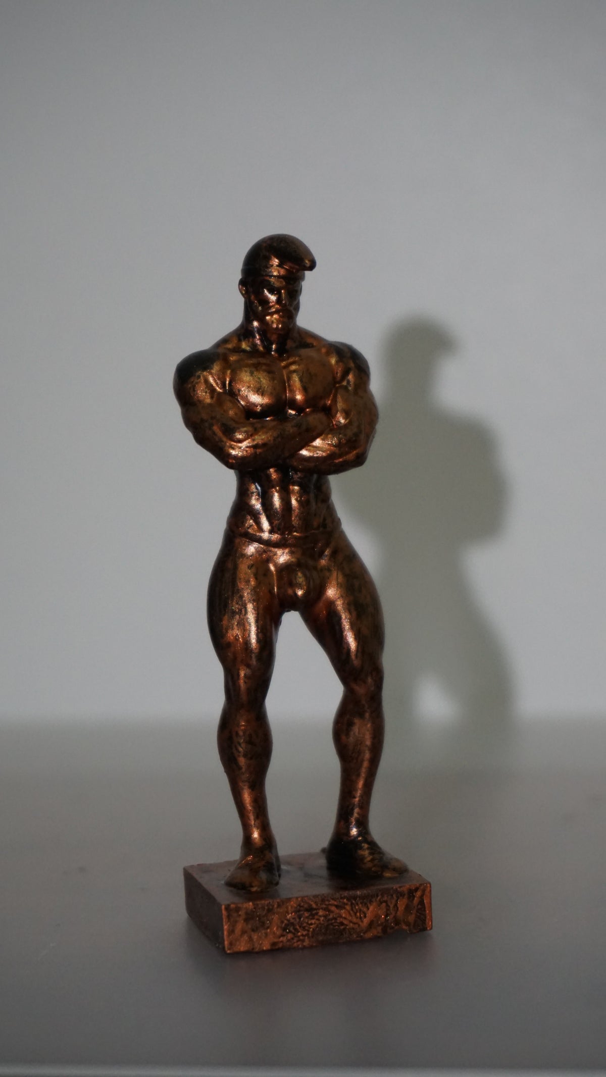 Muscular Male Sculpture, Papa Smurf Inspired Tom of Finland Style Figurine