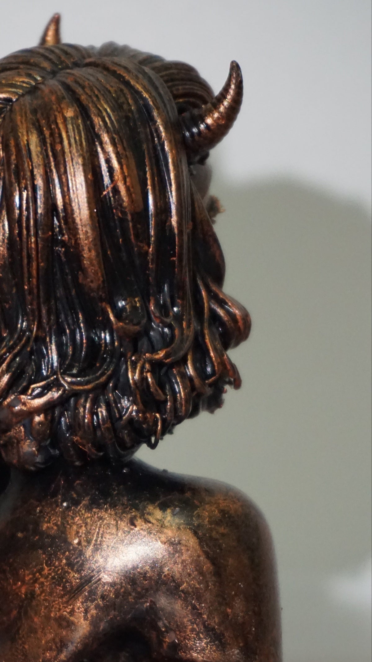 Demon Woman Bust, Horned Female Sculpture in Multiple Colors & Sizes
