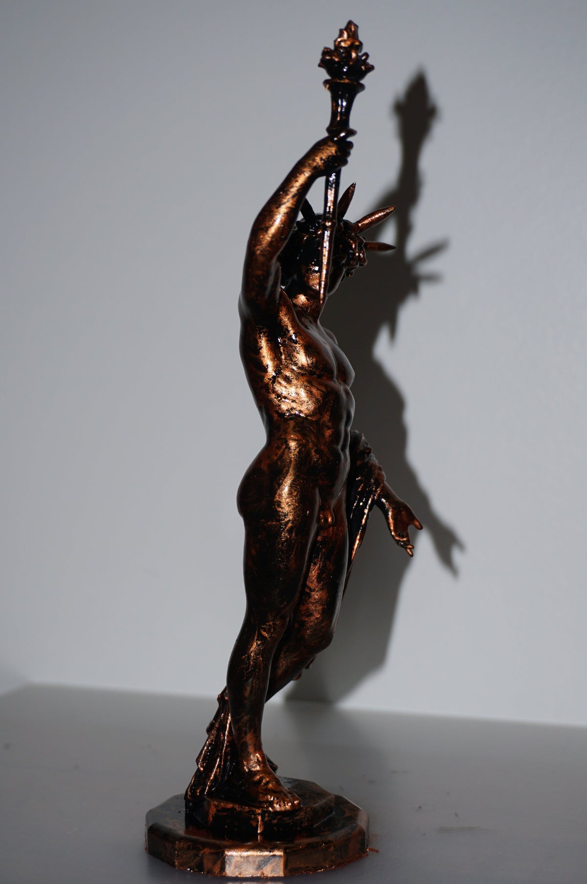 Helios Statue, Antique Bronze Greek Sun God Sculpture, Classical Decor
