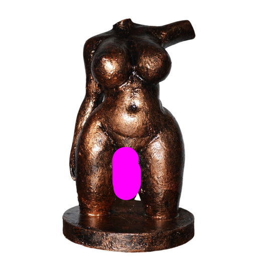 Transgender Woman Statue, Antique Bronze Feminine Trans Pride Sculpture