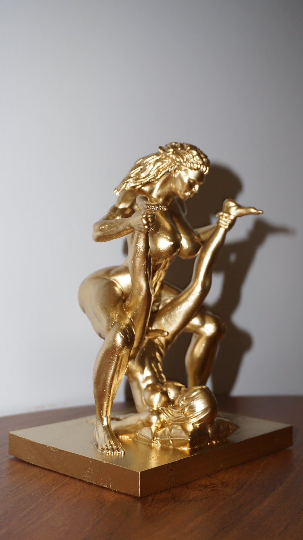 Erotic Fantasy Sculpture: Transgender Orc And Mistress Art Figurine