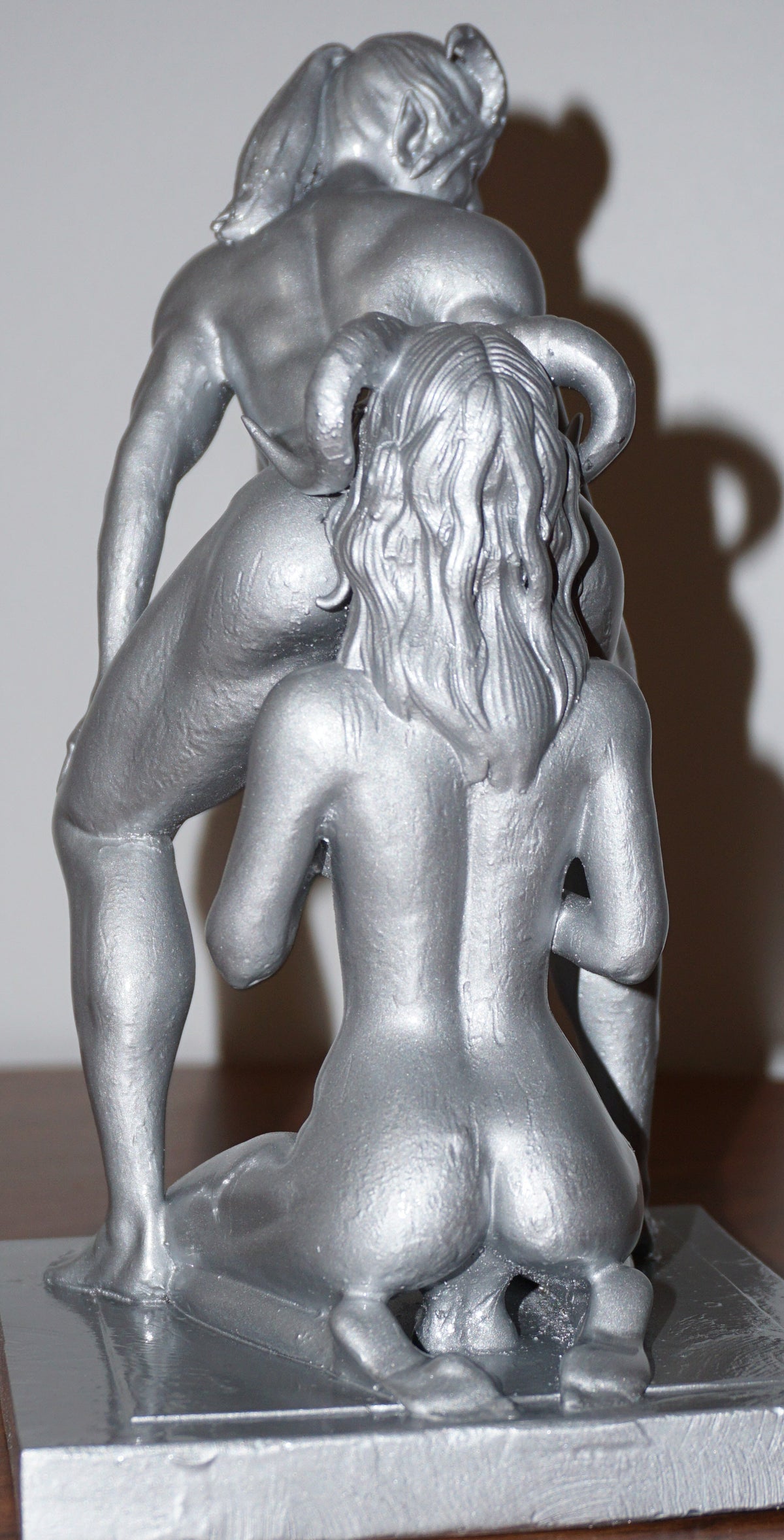 LGBTQ Erotic Sculpture, Transgender Love from Behind Figurine, 4-30 In