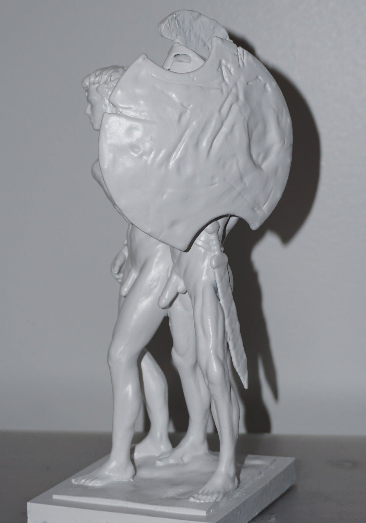 Achilles Patroclus Statue, White Matte Greek Mythology Sculpture, Classical Decor