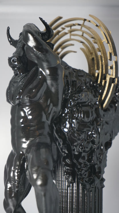 The Nude Minotaur of the maze Dark and Sensual Statue