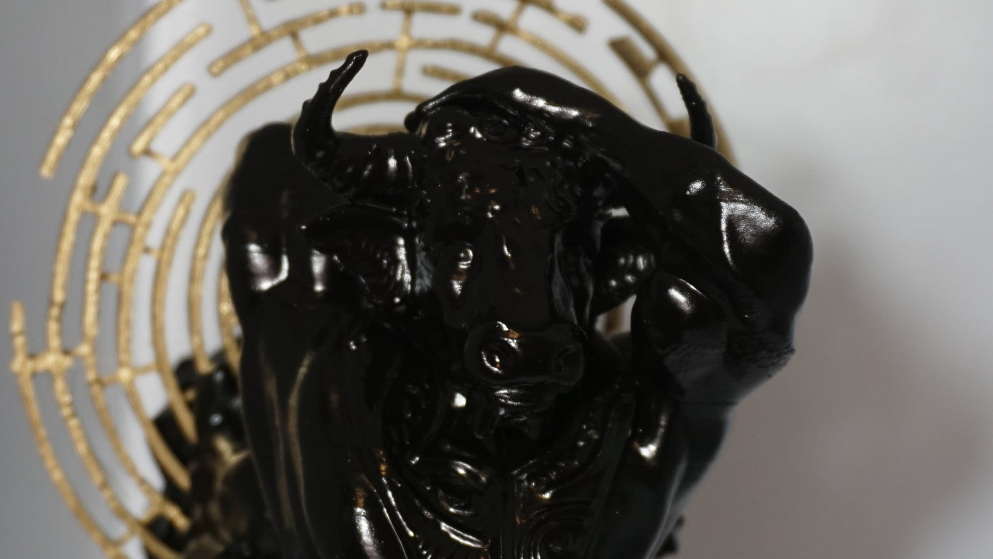 The Nude Minotaur of the maze Dark and Sensual Statue