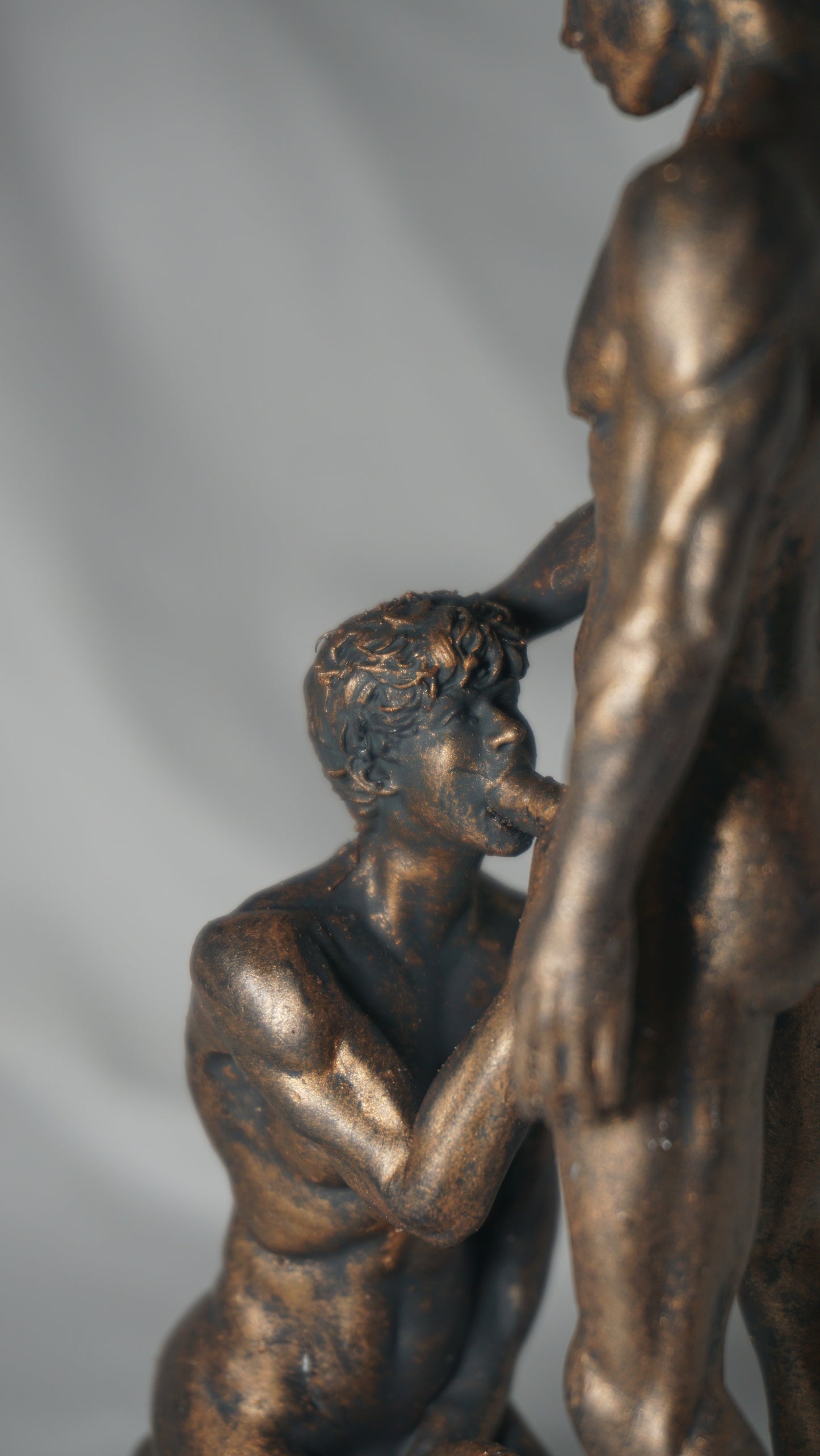 The Embrace of two Adult Mature gay Fine Art Statue