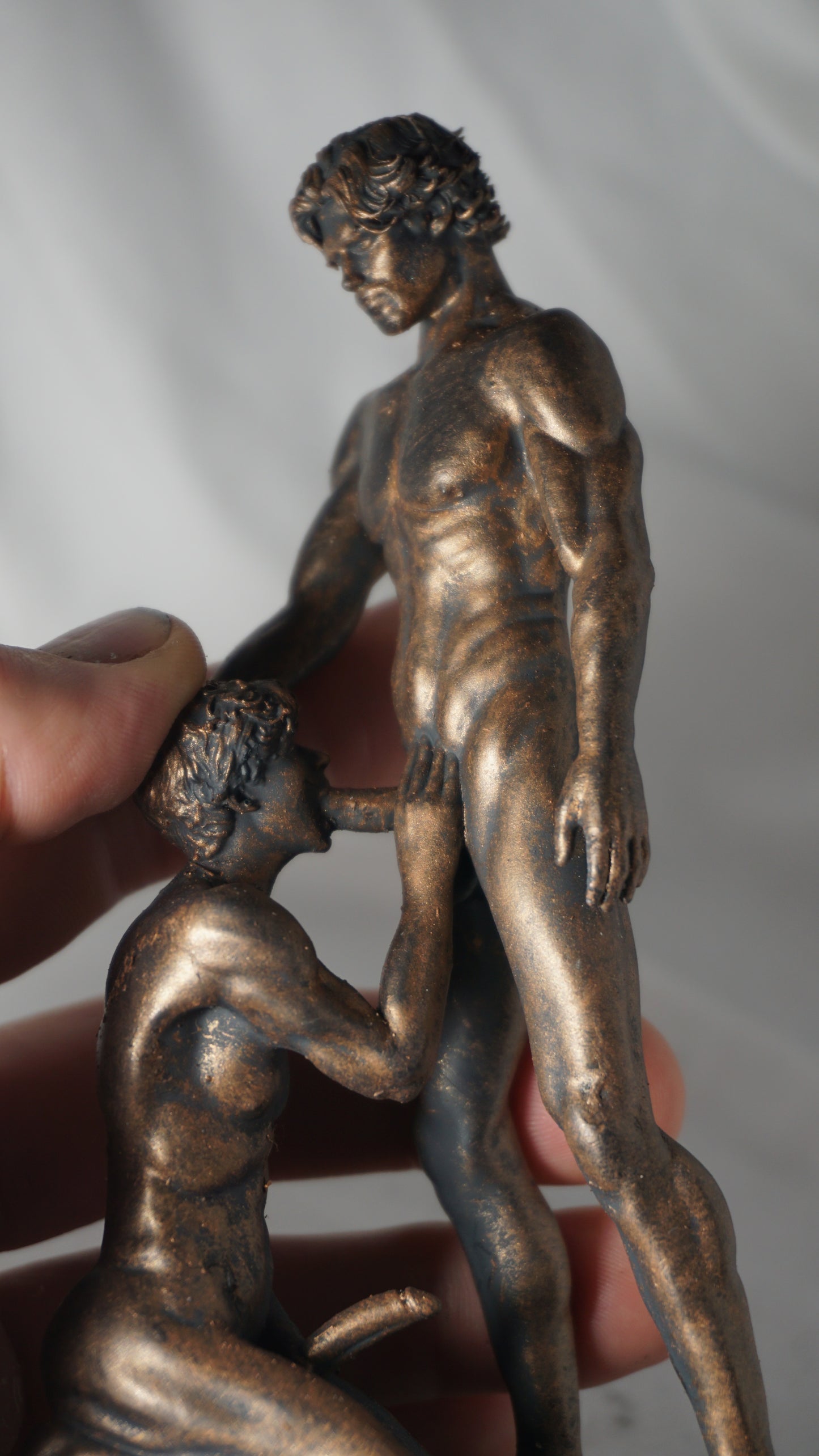 The Embrace of two Adult Mature gay Fine Art Statue