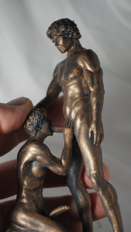 The Embrace of two Adult Mature gay Fine Art Statue