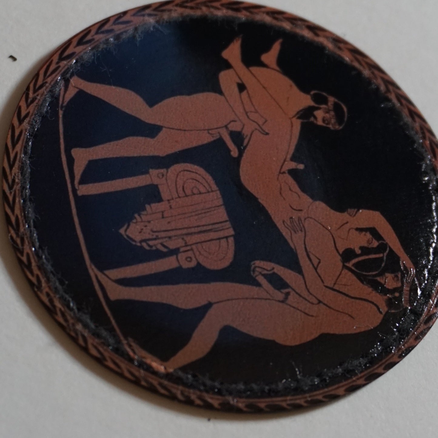 Gay Greek Orgy Faux Leather Patch