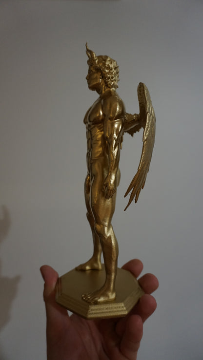 Winged Demon Statue | Nude Male Demon Sculpture | Gothic Fantasy Figure | Dark Angel Statue | Occult Gothic Decor | Demon Art Sculpture