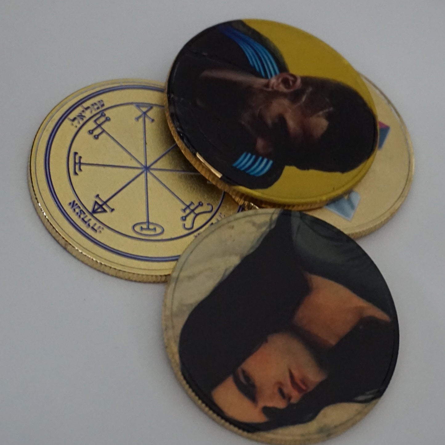 Custom Engraved Brass Coin Photos and text
