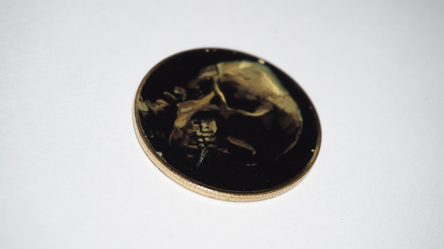 Custom Engraved Brass Coin Photos and text