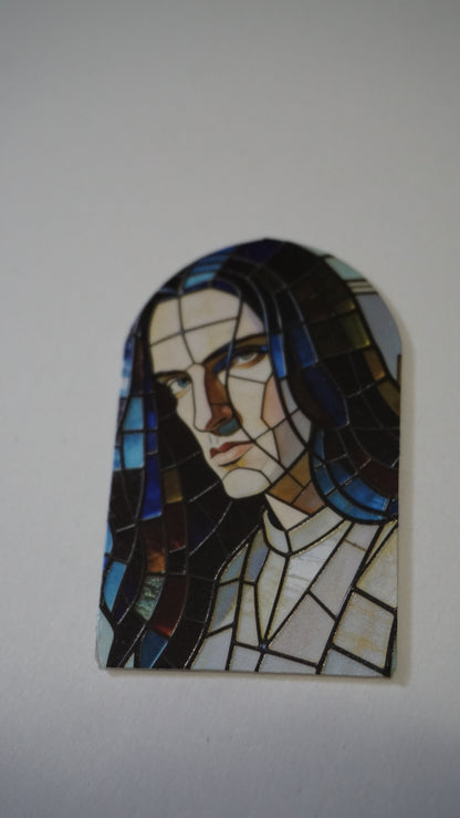 Peter Steele Stained Glass Acrylic Art | Gothic Metal Window Panel | Type O Negative Inspired Decor | Dark Music Wall Art | Goth Gift