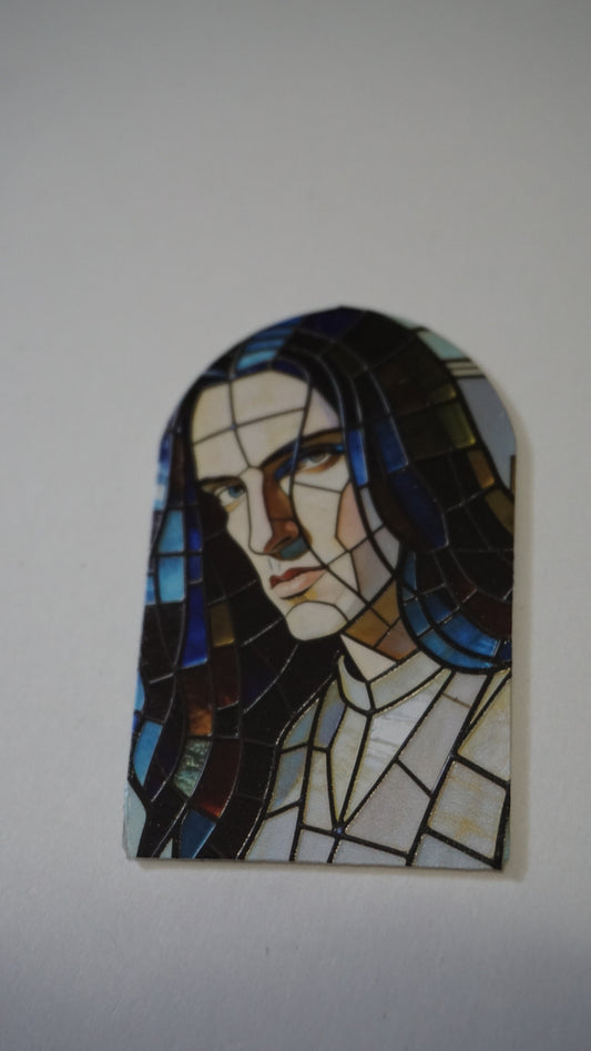 Peter Steele Stained Glass Acrylic Art | Gothic Metal Window Panel | Type O Negative Inspired Decor | Dark Music Wall Art | Goth Gift