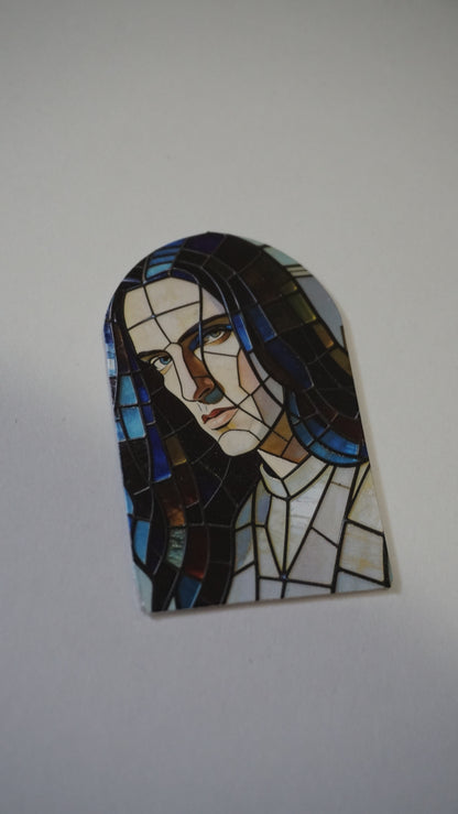 Peter Steele Stained Glass Acrylic Art | Gothic Metal Window Panel | Type O Negative Inspired Decor | Dark Music Wall Art | Goth Gift