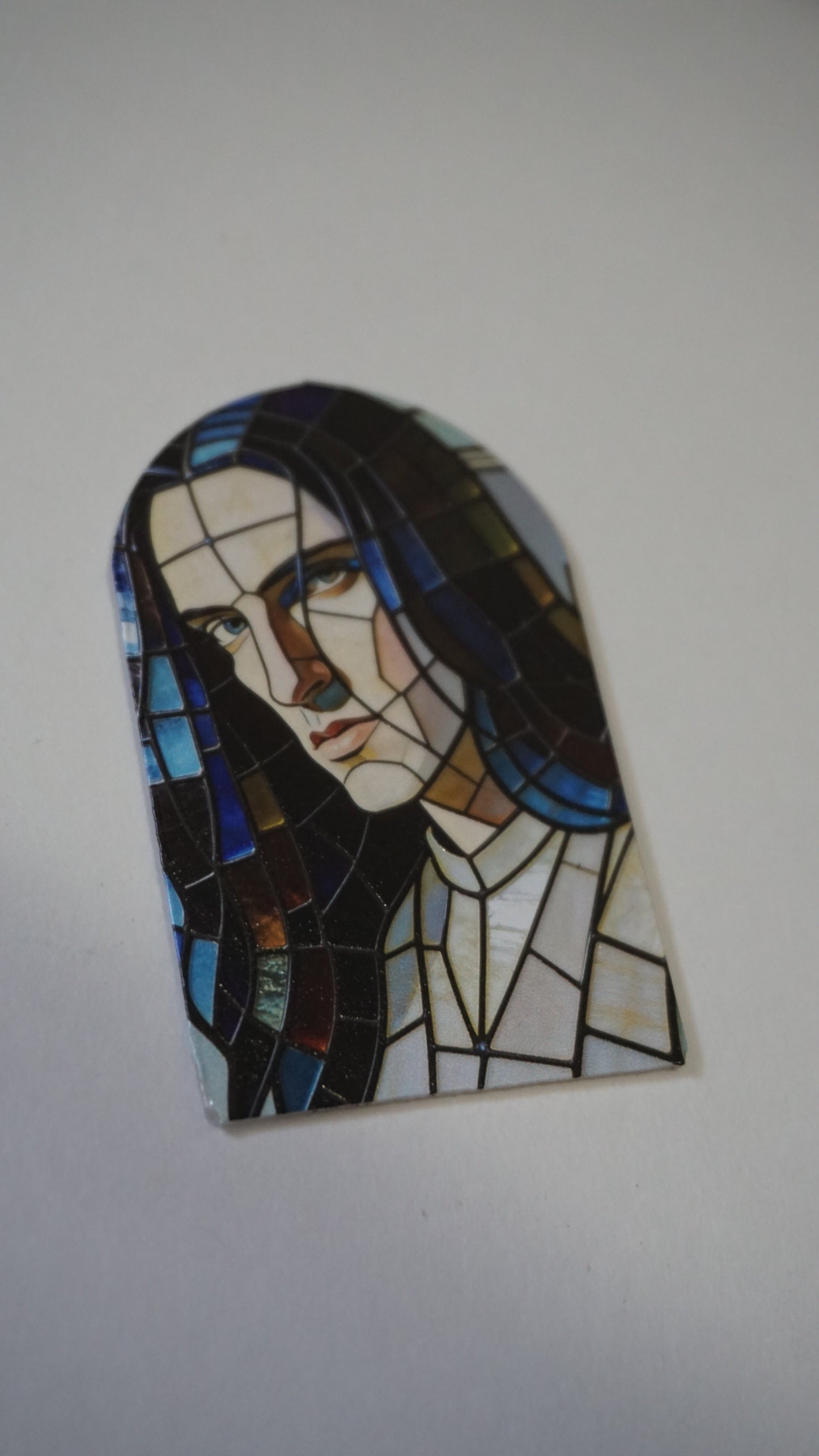 Peter Steele Stained Glass Acrylic Art | Gothic Metal Window Panel | Type O Negative Inspired Decor | Dark Music Wall Art | Goth Gift