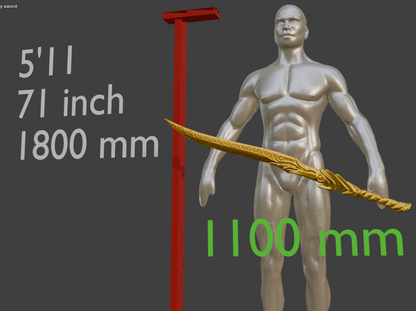 Ebony Short Sword Replica