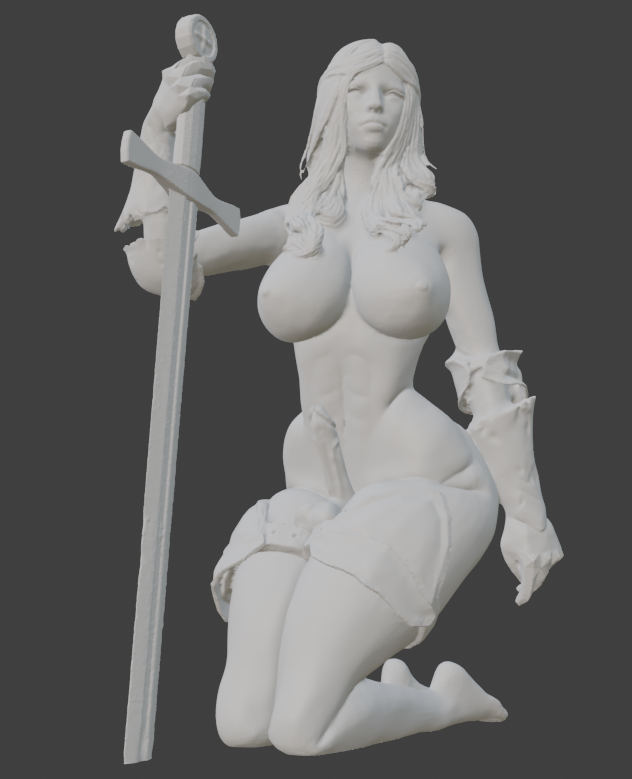 Transgender Knight Sensual Statue