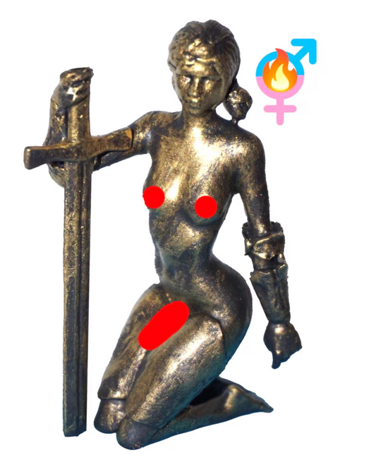 Transgender Valiant Knight Sensual Statue