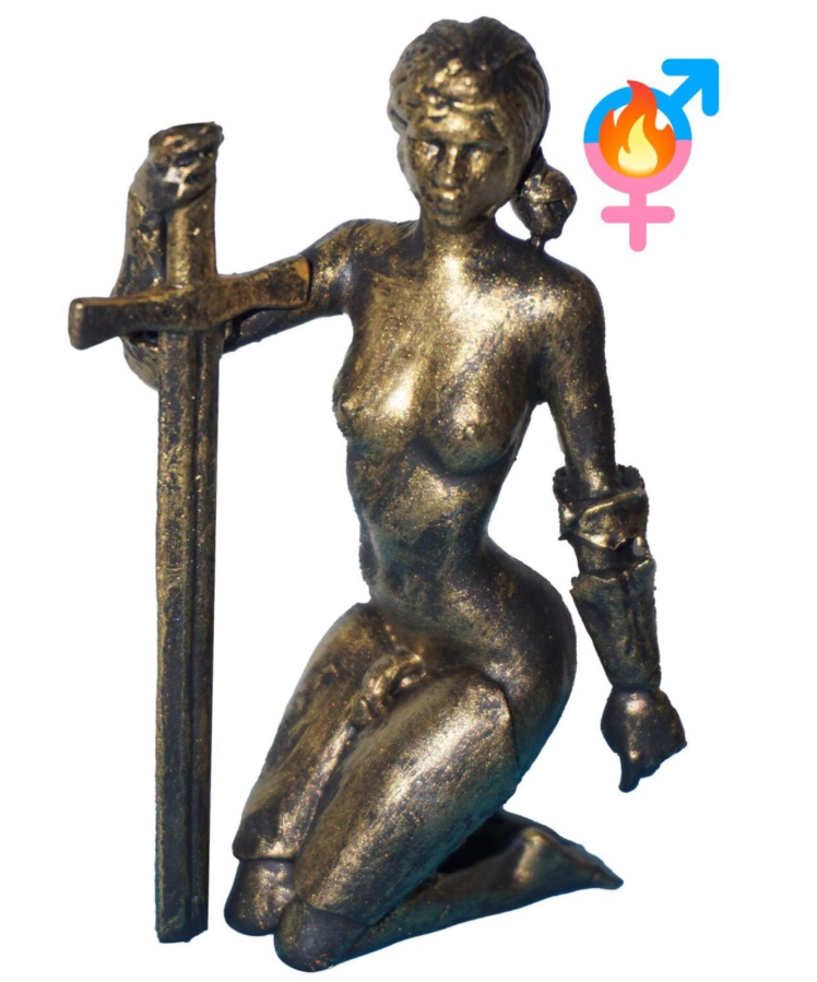 Transgender Valiant Knight Sensual Statue