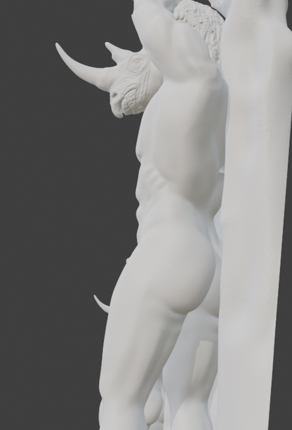 Saint Rhino Adult Mature gay Fine Art Statue