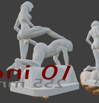Domination Adult Mature trans Fine Art Statue