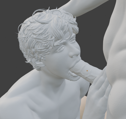 The Embrace of two Adult Mature gay Fine Art Statue