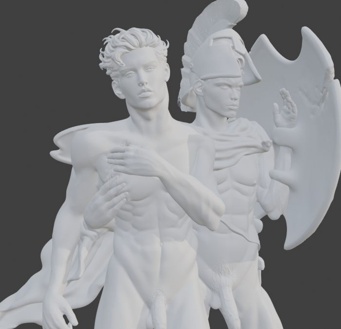 Loving Companion Adult Mature Gay Fine Art Statue