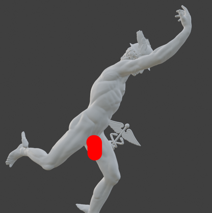 Hermes in Motion Adult Mature Gay Fine Art Statue