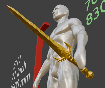 Stalhrim Shortsword Replica, Mini Miniature Format