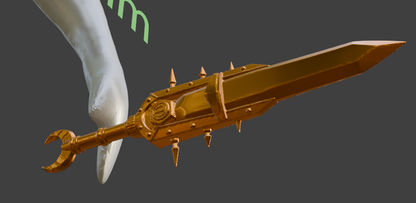 Miniature Keening Dagger, ABS Resin Miniature, Display or Game Piece
