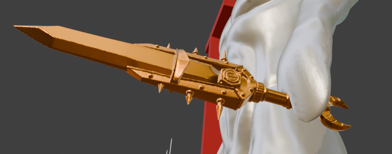 Miniature Keening Dagger, ABS Resin Miniature, Display or Game Piece