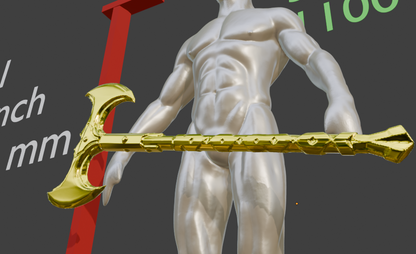Iron Double Battle Axe Non functional Durable Plastic Replica Cosplay Piece