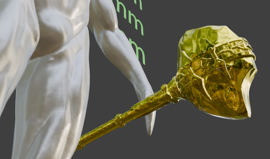 Stalhrim Mace Replica, Mini Miniature Format, ABS Resin