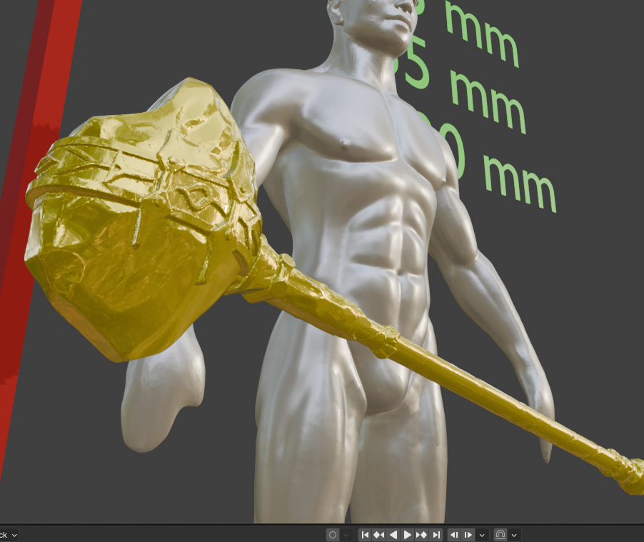 Stalhrim Great Mace Non functional Durable Plastic Replica Cosplay Piece