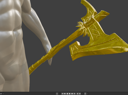 Nordic War Axe Non functional Durable Plastic Replica Cosplay Piece