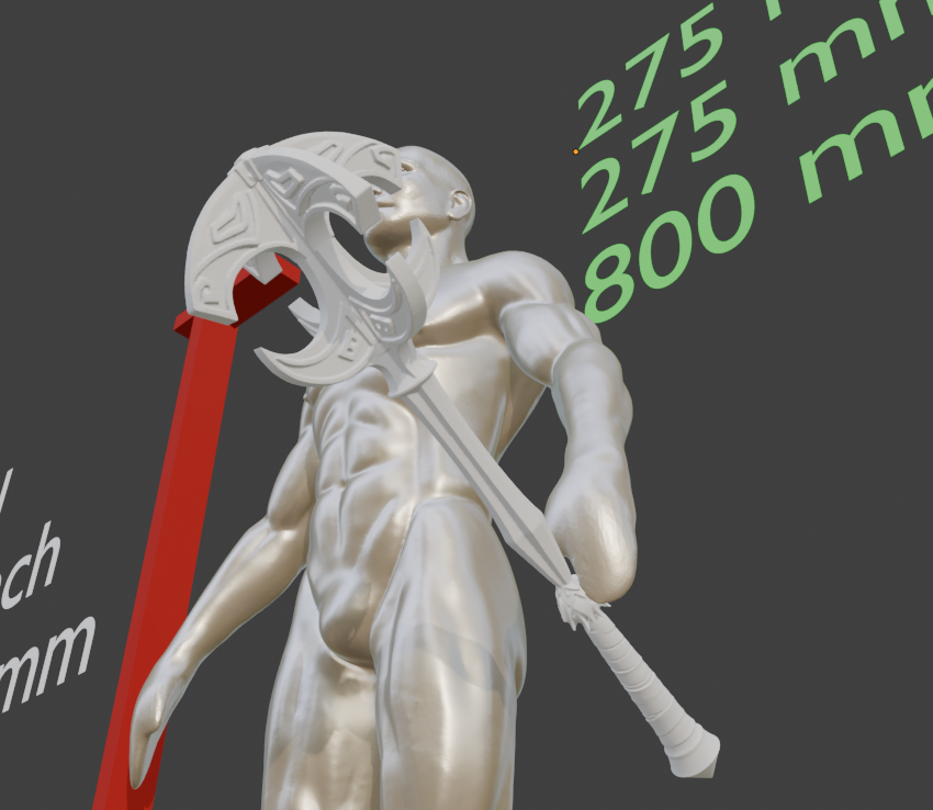 Miniature Nordic Mace, 1:12 Scale ABS Resin Miniature Format