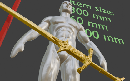 Steel Great sword Non functional Durable Plastic Replica Cosplay Piece