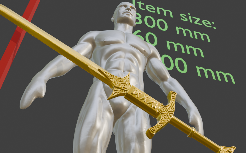Miniature Great Sword, Steel Miniature Format, 1:2 to 1:16 Scales